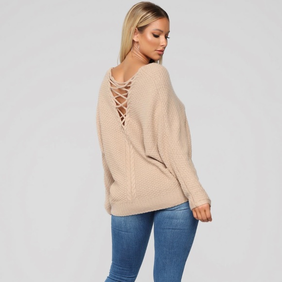 Brandy Lace Up Sweater - Picture 1 of 8